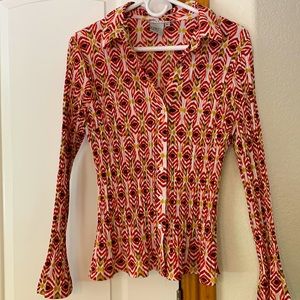 Fred David colorful blouse